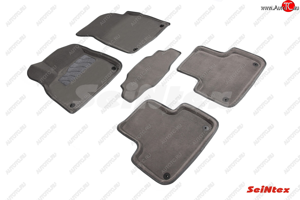 7 649 р. Текстильные коврики в салон SEINTEX 3D серые  Audi Q7  4M (2015-2022) дорестайлинг, рестайлинг  с доставкой в г. Пермь
