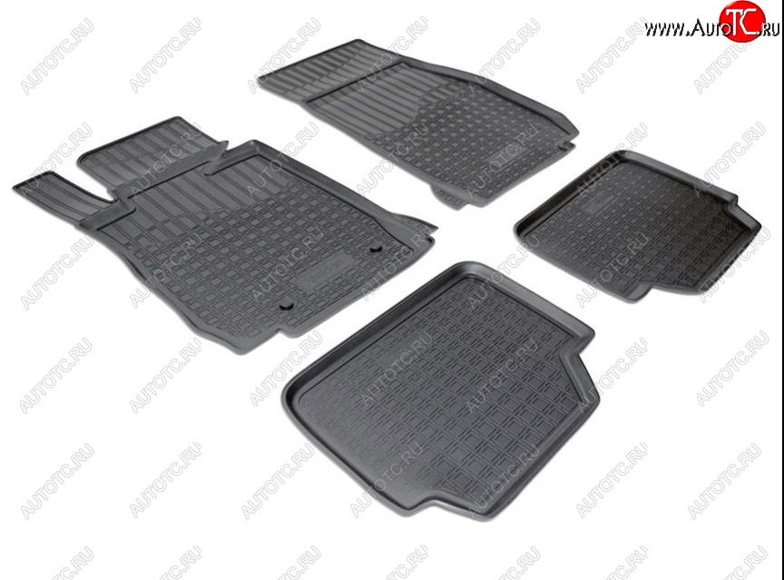 2 699 р. Коврики салонные для BMW 1 (F20,F21) (2011) BMW 1 серия F20 хэтчбэк 5 дв. дорестайлинг (2012-2015) (Цвет: черный)  с доставкой в г. Пермь
