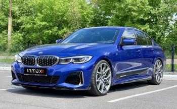 12 299 р. Сплиттер переднего М-бампера М-Perfomance  BMW 3 серия  G20 (2018-2022) седан (цвет: черный глянец)  с доставкой в г. Пермь. Увеличить фотографию 13