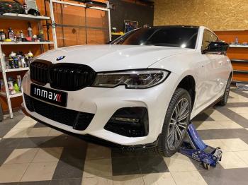 12 299 р. Сплиттер переднего М-бампера М-Perfomance  BMW 3 серия  G20 (2018-2022) седан (цвет: черный глянец)  с доставкой в г. Пермь. Увеличить фотографию 5