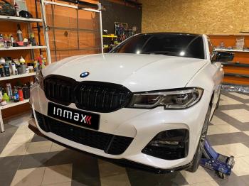 12 299 р. Сплиттер переднего М-бампера М-Perfomance  BMW 3 серия  G20 (2018-2022) седан (цвет: черный глянец)  с доставкой в г. Пермь. Увеличить фотографию 6