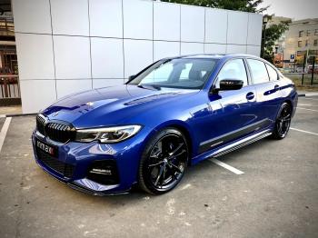 12 299 р. Сплиттер переднего М-бампера М-Perfomance  BMW 3 серия  G20 (2018-2022) седан (цвет: черный глянец)  с доставкой в г. Пермь. Увеличить фотографию 7