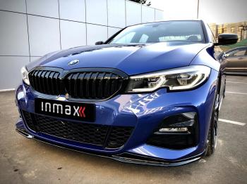 12 299 р. Сплиттер переднего М-бампера М-Perfomance  BMW 3 серия  G20 (2018-2022) седан (цвет: черный глянец)  с доставкой в г. Пермь. Увеличить фотографию 8