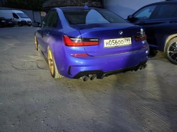 12 999 р. Диффузор заднего бампера М-Perfomance 340 Inmax  BMW 3 серия  G20 (2018-2022) седан (цвет: черный глянец)  с доставкой в г. Пермь. Увеличить фотографию 2