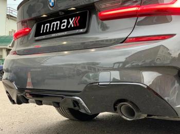 12 999 р. Диффузор заднего бампера М-Perfomance 320 Inmax  BMW 3 серия  G20 (2018-2022) седан (цвет: черный глянец)  с доставкой в г. Пермь. Увеличить фотографию 3
