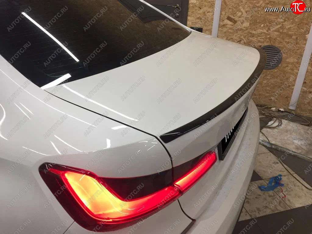 7 999 р. Лип спойлер М-Perfomance  BMW 3 серия  G20 (2018-2022) седан (цвет: черный глянец)  с доставкой в г. Пермь