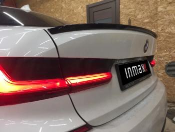 7 999 р. Лип спойлер М-Perfomance  BMW 3 серия  G20 (2018-2022) седан (цвет: черный глянец)  с доставкой в г. Пермь. Увеличить фотографию 4