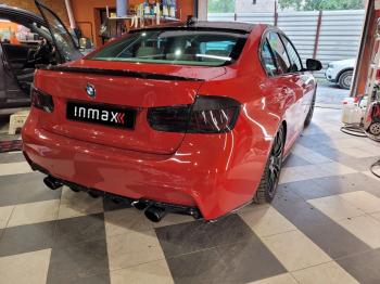 5 999 р. Накладки M-Perfomance под задний бампер (мини-лезвия)  BMW 3 серия  F30 (2012-2018) седан дорестайлинг, седан рестайлинг (цвет: черный матовый)  с доставкой в г. Пермь. Увеличить фотографию 11