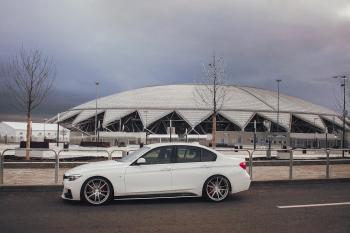 5 999 р. Накладки M-Perfomance под задний бампер (мини-лезвия)  BMW 3 серия  F30 (2012-2018) седан дорестайлинг, седан рестайлинг (цвет: черный матовый)  с доставкой в г. Пермь. Увеличить фотографию 13