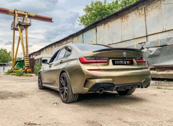 5 999 р. Накладки M-Perfomance под задний бампер (мини-лезвия)  BMW 3 серия  F30 (2012-2018) седан дорестайлинг, седан рестайлинг (цвет: черный матовый)  с доставкой в г. Пермь. Увеличить фотографию 6