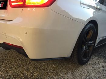 5 999 р. Накладки M-Perfomance под задний бампер (мини-лезвия)  BMW 3 серия  F30 (2012-2018) седан дорестайлинг, седан рестайлинг (цвет: черный матовый)  с доставкой в г. Пермь. Увеличить фотографию 7