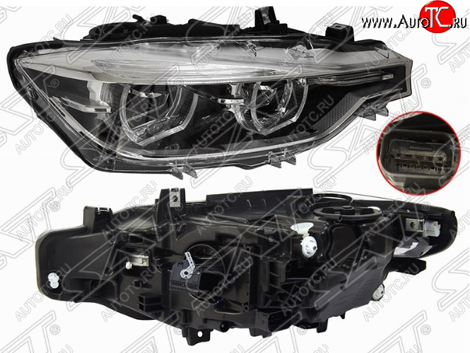 16 699 р. Правая передняя фара SAT (LED) BMW 3 серия F30 седан рестайлинг (2015-2018)  с доставкой в г. Пермь