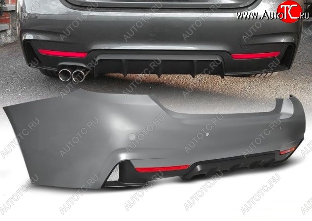 49 399 р. Задний бампер M-performance BMW 4 серия F32 купе дорестайлинг (2013-2017) (Неокрашенный)  с доставкой в г. Пермь