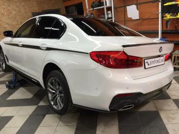 10 999 р. Пластиковые накладки под пороги M-порогов  BMW 5 серия  G30 (2016-2020) дорестайлинг, седан (черный глянец)  с доставкой в г. Пермь. Увеличить фотографию 9