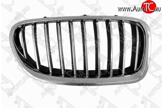 2 149 р. Правая решетка радиатора SAT (черная с хромом) BMW 5 серия F10 рестайлинг, седан (2013-2017)  с доставкой в г. Пермь