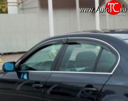 999 р. Комплект дефлекторов окон (ветровиков) 4 шт. (седан) Russtal BMW 5 серия E60 седан дорестайлинг (2003-2007)  с доставкой в г. Пермь