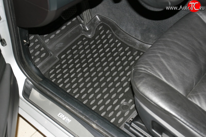 3 299 р. Коврики в салон Element 4 шт. (полиуретан) BMW 5 серия E60 седан дорестайлинг (2003-2007) (Черные)  с доставкой в г. Пермь