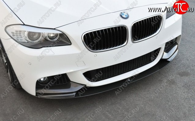 10 849 р. Накладка на передний бампер M-Performance BMW 5 серия F10 рестайлинг, седан (2013-2017) (Неокрашенная)  с доставкой в г. Пермь