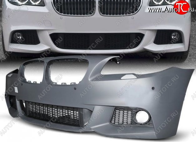 30 949 р. Передний бампер M-pakiet BMW 5 серия F10 рестайлинг, седан (2013-2017) (Неокрашенный)  с доставкой в г. Пермь