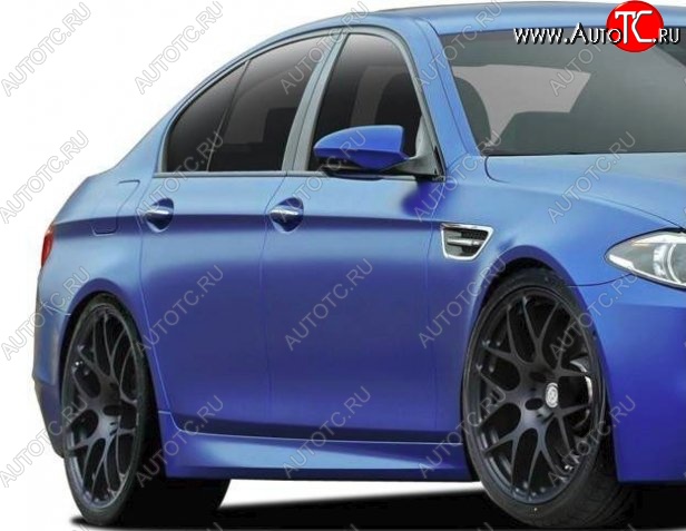 9 049 р. Пороги накладки M-Style BMW 5 серия F10 рестайлинг, седан (2013-2017) (Неокрашенные)  с доставкой в г. Пермь