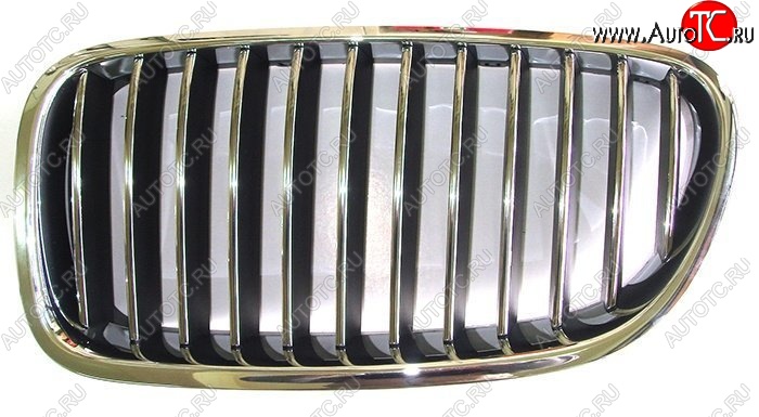 1 799 р. Левая решетка радиатора SAT (хром) BMW 5 серия F11 дорестайлинг, универсал (2009-2013) (Неокрашенная)  с доставкой в г. Пермь