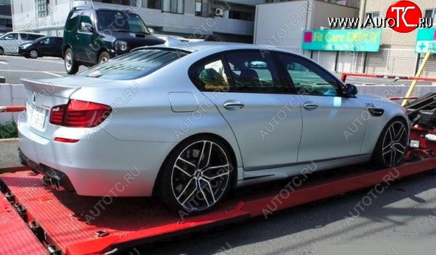 6 749 р. Лип спойлер CT v1 BMW 5 серия F10 седан дорестайлинг (2009-2013) (Неокрашенный)  с доставкой в г. Пермь