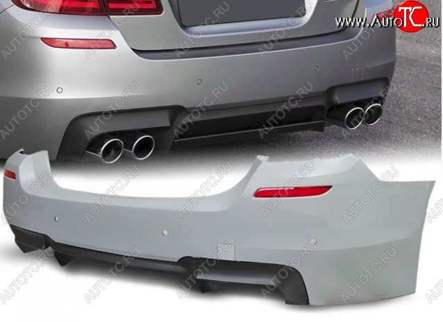 40 899 р. Задний бампер M5 Style BMW 5 серия F10 седан дорестайлинг (2009-2013) (Неокрашенный)  с доставкой в г. Пермь