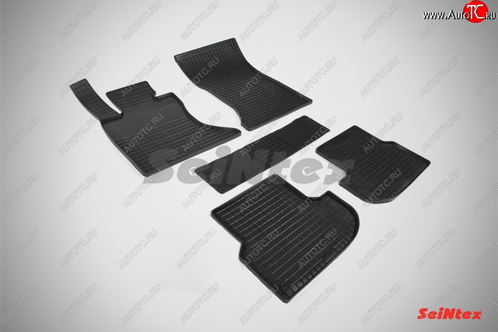 4 299 р. Износостойкие коврики в салон с рисунком Сетка 4WD SeiNtex Premium 4 шт. (резина)  BMW 5 серия ( F11,  F10) (2009-2017) дорестайлинг, универсал, седан дорестайлинг, рестайлинг, седан, рестайлинг, универсал  с доставкой в г. Пермь