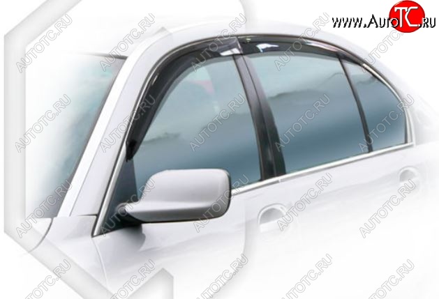 1 899 р. Дефлектора окон CA-Plastic  BMW 7 серия  E65,E66, E67, E68 (2001-2005) дорестайлинг, седан (Classic полупрозрачный, Без хром.молдинга)  с доставкой в г. Пермь