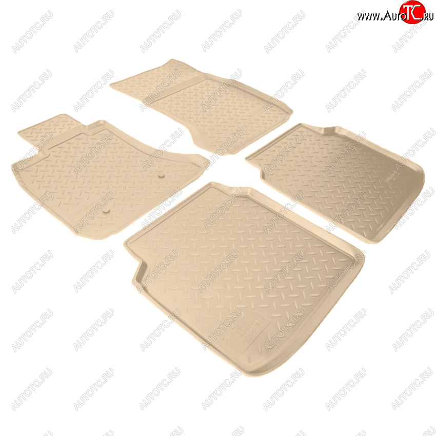 4 099 р. Коврики салона Norplast Unidec (Long)  BMW 7 серия  F01-F04 (2008-2015) седан (Цвет: бежевый)  с доставкой в г. Пермь
