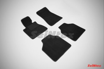 Комплект ворсовых ковриков в салон LUX L Seintex BMW 7 серия E65,E66, E67, E68 рестайлинг, седан (2005-2008) (Черный)