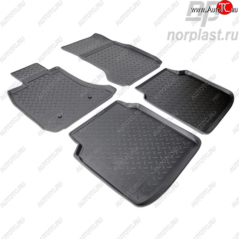 3 589 р. Комплект ковриков в салон Norplast Unidec (Long) BMW 7 серия F01-F04 седан (2008-2015) (Цвет: черный)  с доставкой в г. Пермь