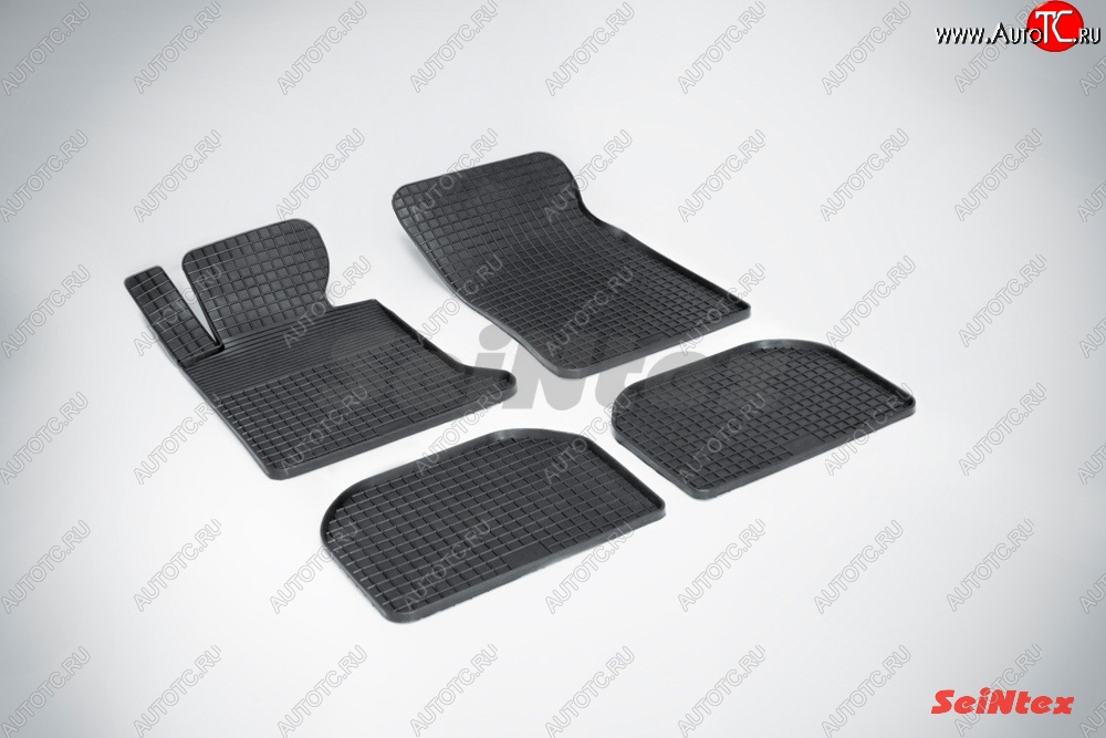 3 479 р. Износостойкие коврики в салон с рисунком Сетка SeiNtex Premium 4 шт. (резина) BMW 7 серия E38 дорестайлинг, седан (1994-1998)  с доставкой в г. Пермь