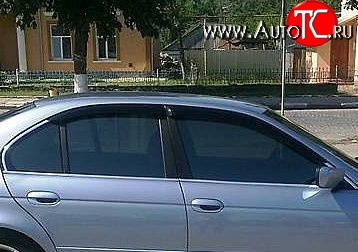 999 р. Комплект дефлекторов окон (ветровиков) 4 шт. (седан) Russtal BMW 5 серия E39 седан дорестайлинг (1995-2000)  с доставкой в г. Пермь
