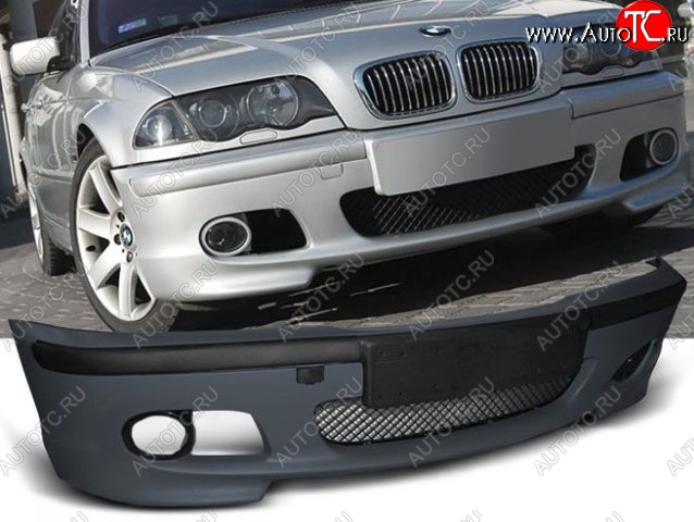 13 099 р. Передний бампер (Coupe) M-pakiet BMW 3 серия E46 седан дорестайлинг (1998-2001) (Неокрашенный)  с доставкой в г. Пермь