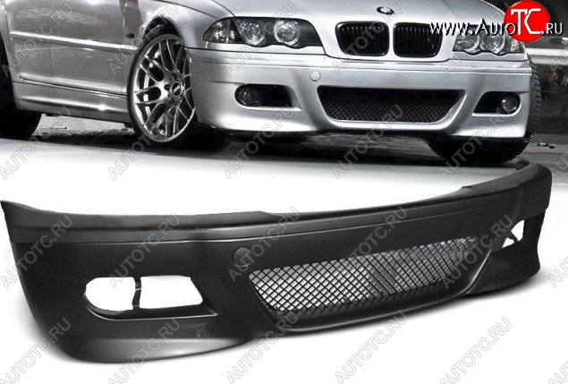 12 699 р. Передний бампер M-pakiet BMW 3 серия E46 седан дорестайлинг (1998-2001) (Неокрашенный)  с доставкой в г. Пермь