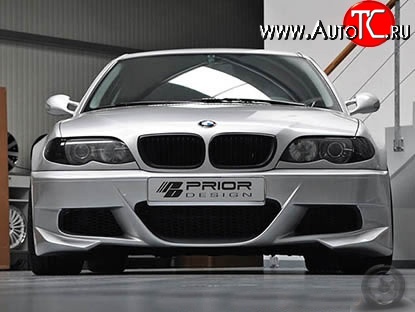 11 799 р. Передний бампер Prior Design BMW 3 серия E46 седан дорестайлинг (1998-2001) (Неокрашенный)  с доставкой в г. Пермь