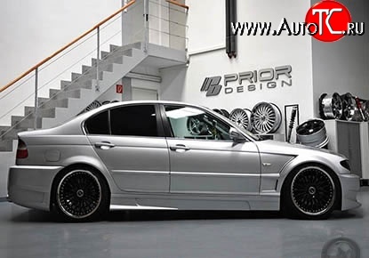 8 149 р. Пороги накладки Prior Design BMW 3 серия E46 седан дорестайлинг (1998-2001) (Неокрашенные)  с доставкой в г. Пермь