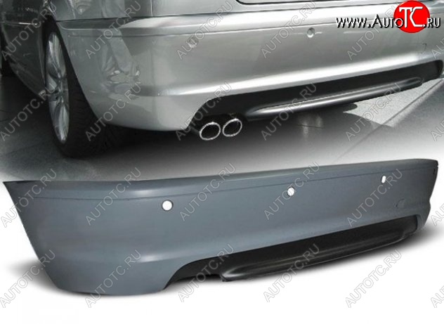 33 949 р. Задний бампер (Coupe) M-pakiet BMW 3 серия E46 седан дорестайлинг (1998-2001) (Неокрашенный)  с доставкой в г. Пермь