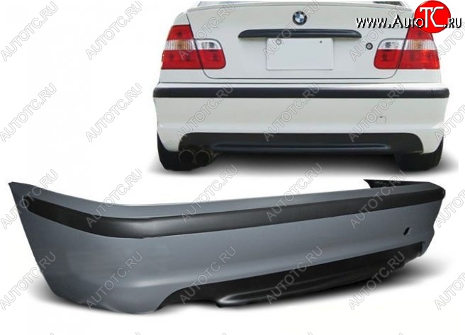 33 949 р. Задний бампер (седан) M-pakiet v1 BMW 3 серия E46 седан дорестайлинг (1998-2001) (Неокрашенный)  с доставкой в г. Пермь