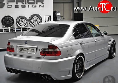 11 799 р. Задний бампер Prior Design BMW 3 серия E46 седан дорестайлинг (1998-2001) (Неокрашенный)  с доставкой в г. Пермь