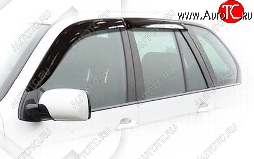 1 999 р. Дефлектора окон CA-Plastiс  BMW X5  E53 (1999-2003) дорестайлинг (Classic полупрозрачный, Без хром.молдинга)  с доставкой в г. Пермь