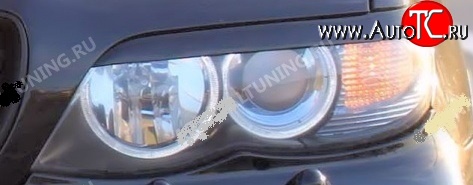 1 829 р. Реснички на фары Drive BMW X5 E53 дорестайлинг (1999-2003) (Неокрашенные)  с доставкой в г. Пермь