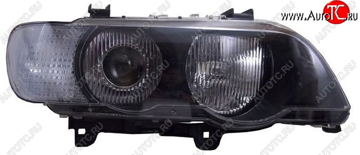 11 999 р. Правая передняя фара SAT (линза, белый поворот) BMW X5 E53 дорестайлинг (1999-2003)  с доставкой в г. Пермь