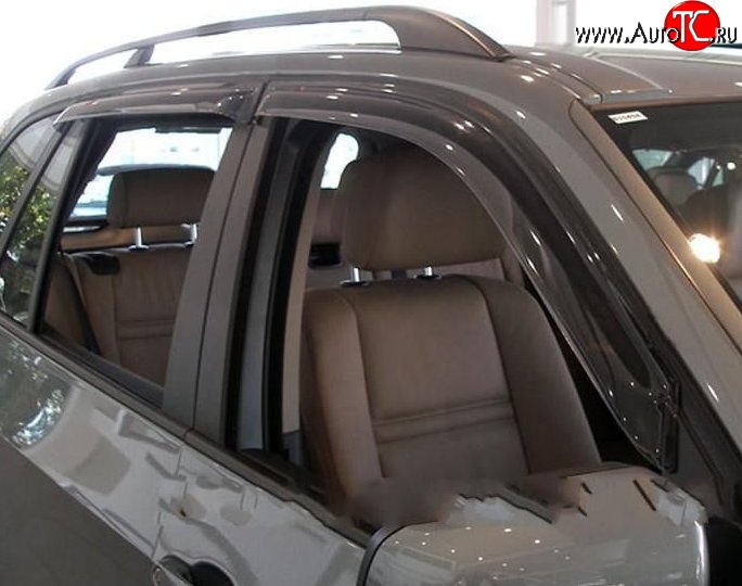 999 р. Комплект дефлекторов окон (ветровиков) 4 шт. Russtal BMW X5 E70 рестайлинг (2010-2013)  с доставкой в г. Пермь