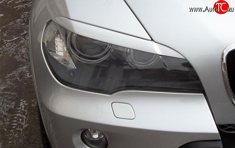 899 р. Реснички RA на фары  BMW X5  E70 (2006-2010) дорестайлинг (Неокрашенные)  с доставкой в г. Пермь