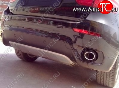 46 999 р. Накладка на задний бампер CT BMW X6 E71 дорестайлинг (2008-2012) (Неокрашенная)  с доставкой в г. Пермь