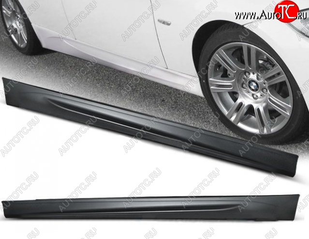 16 649 р. Пороги накладки (седан) M3 Style BMW 3 серия E90 седан дорестайлинг (2004-2008) (Неокрашенные)  с доставкой в г. Пермь