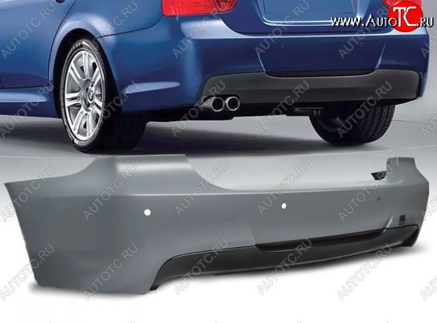 37 949 р. Задний бампер (дорестайлинг) M-pakiet BMW 3 серия E90 седан дорестайлинг (2004-2008) (Неокрашенный)  с доставкой в г. Пермь