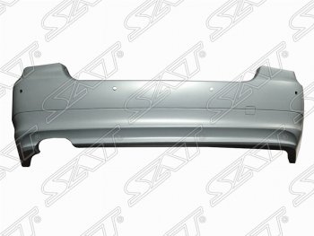 Задний бампер SAT (с отв. под сонары, пр-во Тайвань) BMW 3 серия  E90 (2004-2008) седан дорестайлинг